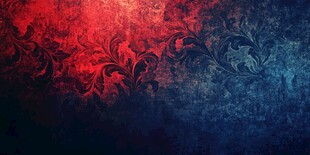 红蓝渐变花纹复古背景图