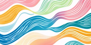 多彩波浪抽象背景图案