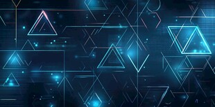 科技感几何线条蓝色背景图