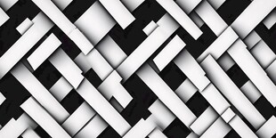 黑白几何交错编织图案