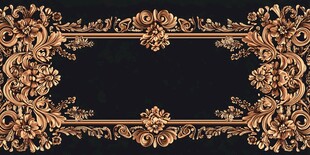 金色奢华复古花纹装饰边框