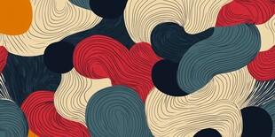 抽象多彩波浪形图案纹理