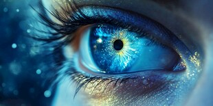 梦幻眼眸中的璀璨星空