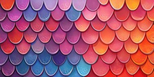多彩鱼鳞状图案纹理背景