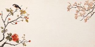 花鸟图绘 中式雅致意境