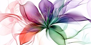 梦幻炫彩抽象花朵图案