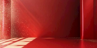 红色梦幻背景空间场景