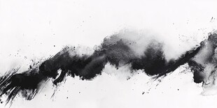 墨韵飞扬的抽象水墨笔触