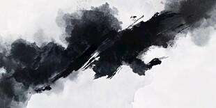 水墨笔触 黑白艺术意境