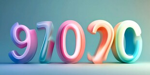炫彩立体数字97020