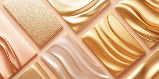 金色系奢华质感材料展示