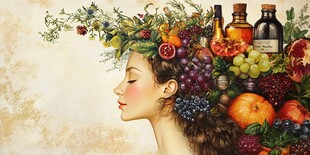 果香萦绕的梦幻少女形象