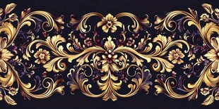奢华金色欧式古典花纹图案