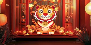 萌虎贺岁迎新春