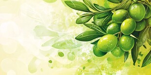 翠绿橄榄枝 清新自然风