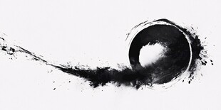 水墨飞旋艺术图案