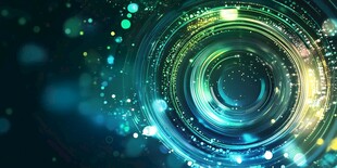 科技动感环形炫彩背景图