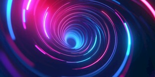 炫彩霓虹螺旋光影通道