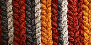 多彩针织纹理特写