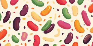 多彩豆子无缝图案背景