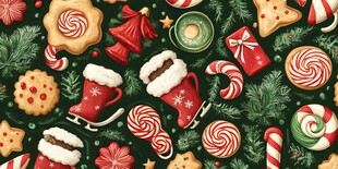 圣诞节日装饰与美味饼干