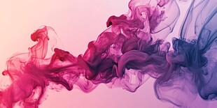 梦幻彩墨在空中肆意飞舞