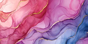 梦幻彩墨金纹流体艺术