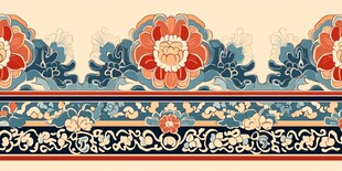 中式传统花卉纹样图案