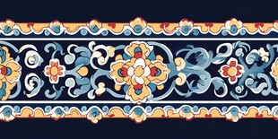 中式古典精美花纹边框图案
