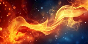 流动火焰梦幻背景图
