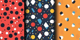 多彩几何图案无缝背景图