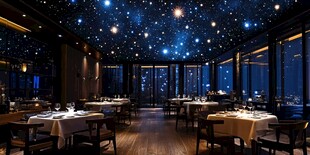 星空主题浪漫餐厅内部