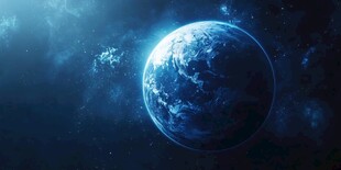 梦幻蓝色地球宇宙景象