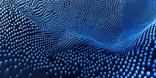 蓝色粒子构成的动态纹理