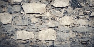 古朴石墙纹理特写