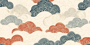 中式云纹图案背景纹理