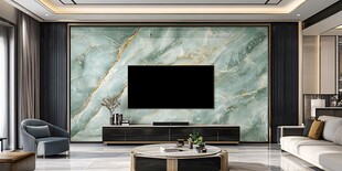 轻奢风客厅电视背景墙设计