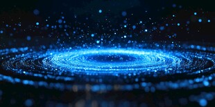 蓝色科技粒子漩涡特效