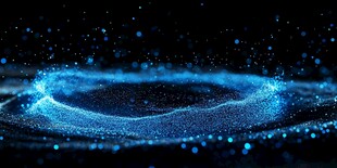 蓝色粒子环形动态特效