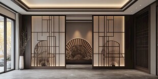 中式雅致玄关设计展示