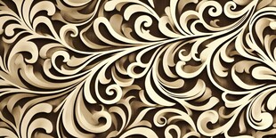 复古华丽卷草纹装饰图案