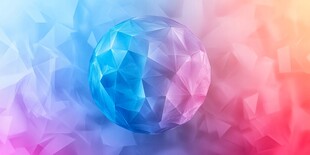 梦幻多边形球体背景图案