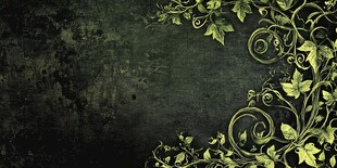 复古藤蔓装饰深色背景图