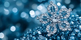 璀璨雪花造型珠宝饰品