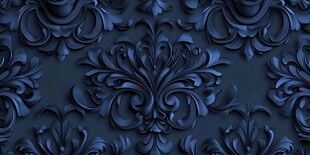 深蓝色立体花纹装饰图案