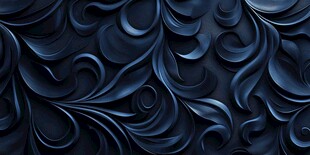深邃蓝调立体花纹背景