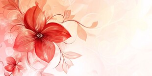 艳丽红花花卉背景图