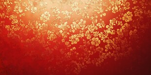 红色金花纹饰华丽背景