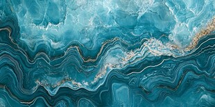 蓝绿波纹大理石纹理图案