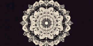 复古曼陀罗花纹装饰图案